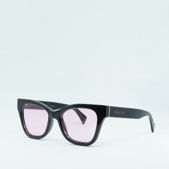 💯 NEW GUCCI GG1133S 003 BLACK SHINY PINK EYEGLASSES - Picture 6 of 13